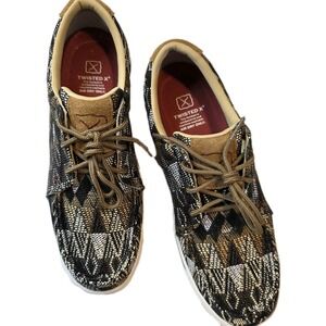 TWISTED X Men's Black Multi‎ Kicks Western 9 (MCA0044)Handcrafted Comfort Shoes